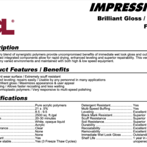 Cleaning Chemical Floor Finish: Impressions – Made in USA