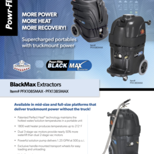 Carpet Extractor – PFX 1385 MAX-2 : 13 Gallon Hot Water 500 PSI – Made in USA