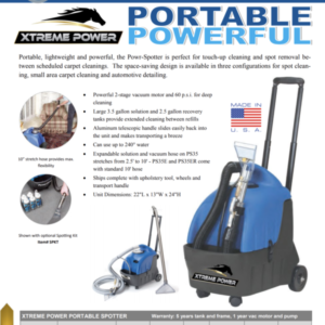 Carpet Extractor/Spotter & Upholstery : PS35E-XP – Made in USA
